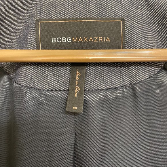 BCBG Max Azria Jacket, open front with pleats and sequins, Black & Gray, Size XS - Picture 5 of 8